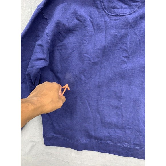 The Nope Face Hoodie Mens Size XL Blue Pockets Athleisure Whimsical Funny - Picture 16 of 16